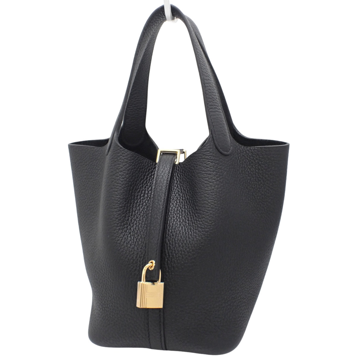 【Brand New】Picotin Lock PM Taurillon Clemence Black Gold Hardware K Engraved