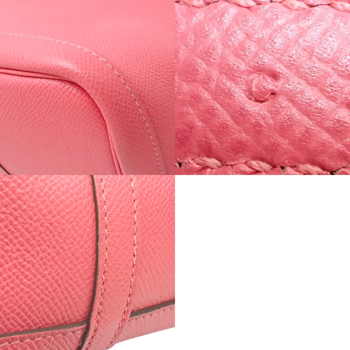 Garden Party PM Epsom 玫瑰粉 银扣 C刻印