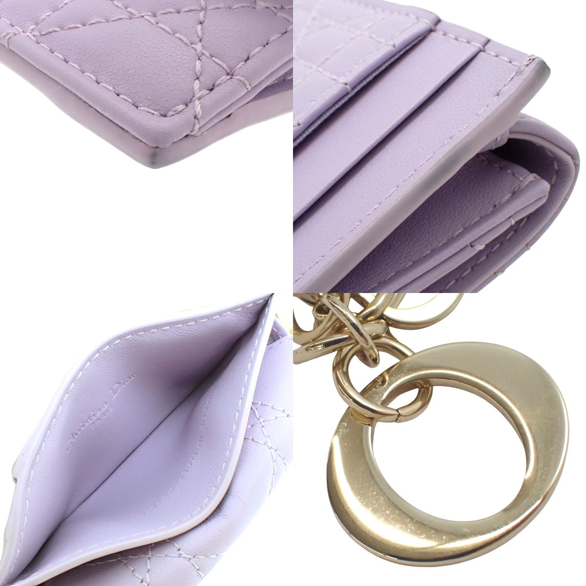 カナージュ カード&コインケース ラムスキン パープル