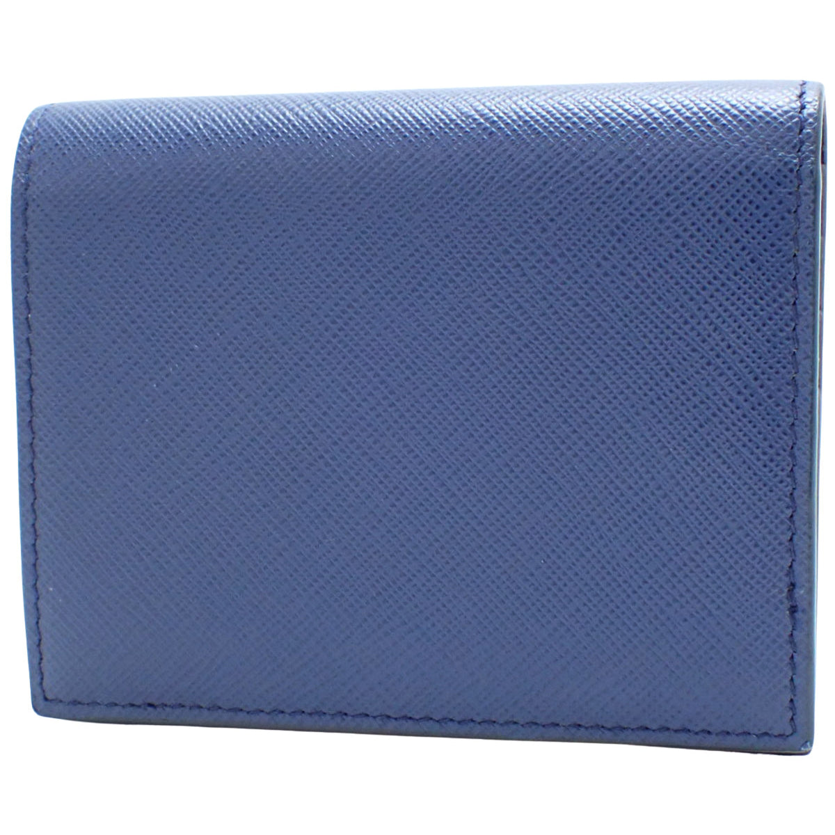 对折钱包 Saffiano皮革 蓝色 1MV204