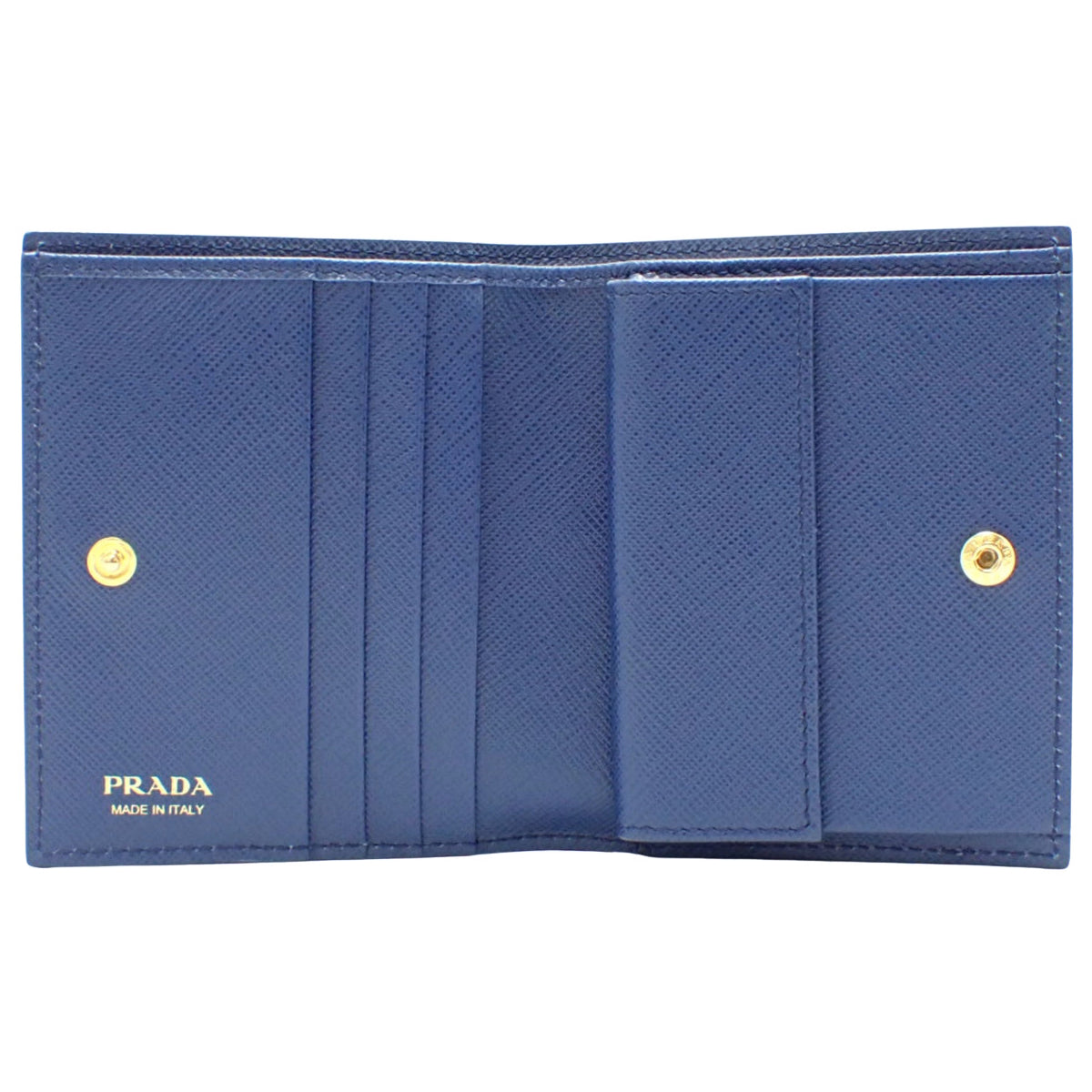 对折钱包 Saffiano皮革 蓝色 1MV204