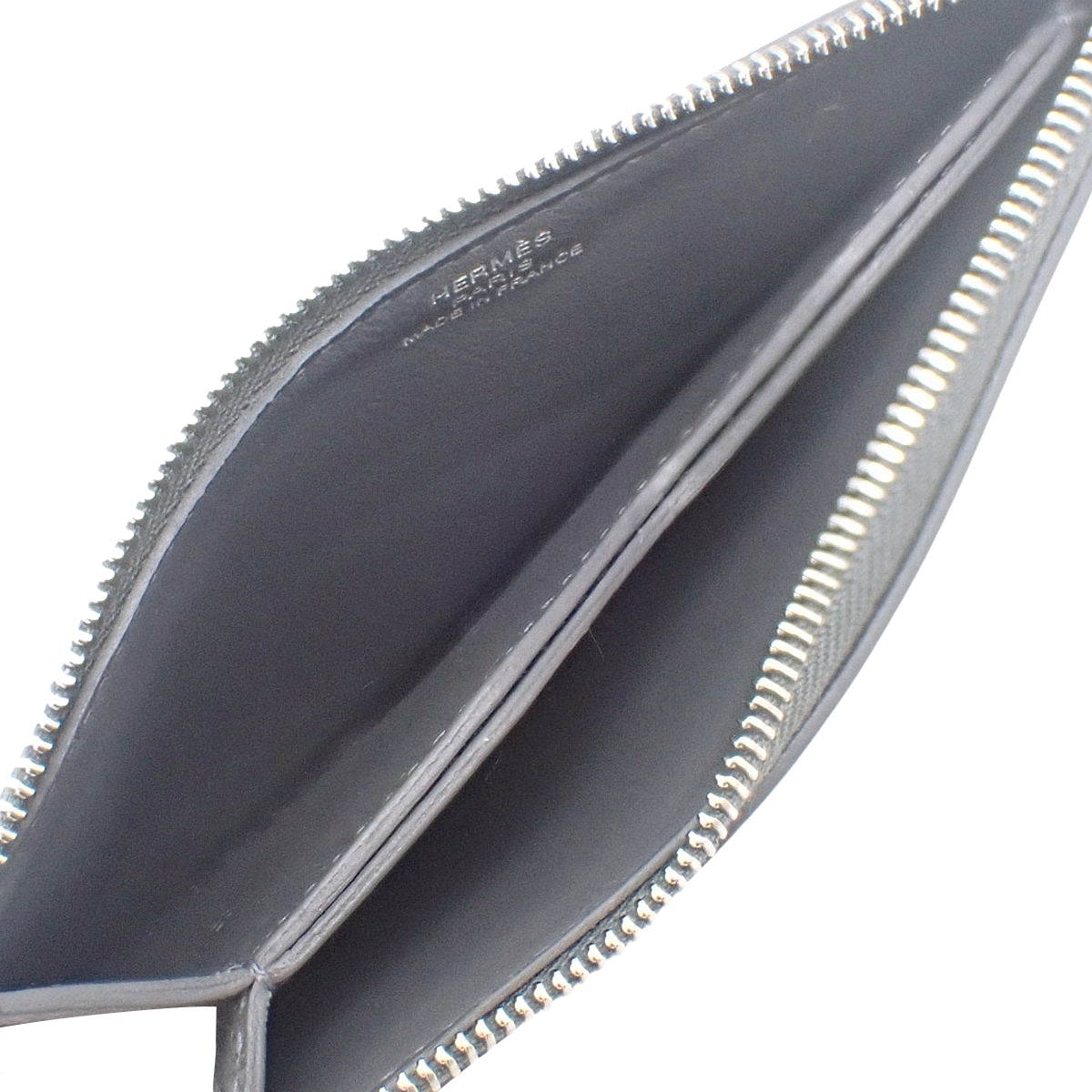 Zipango Evercolor Palladium Hardware Ardoise Silver Hardware K stamp