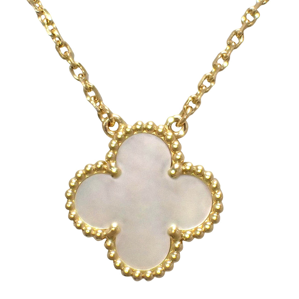 ヴィンテージアルハンブラ ペンダント マザーオブパール イエローゴールド K18YG 5.0g