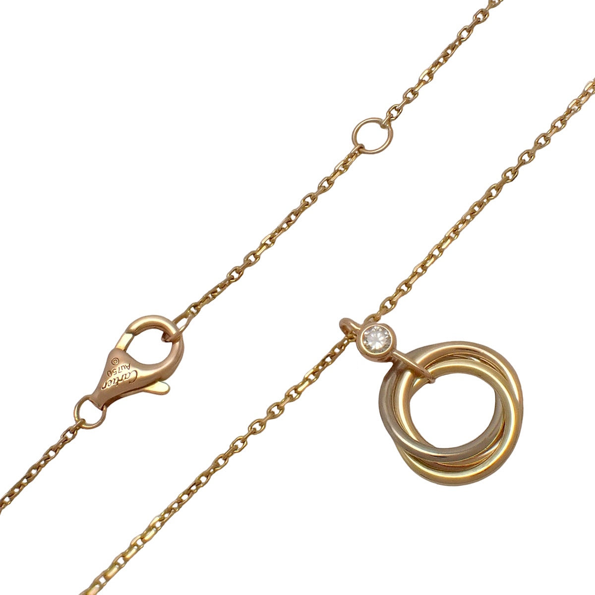 Baby Trinity Pendant Diamond K18PG K18YG K18WG 3.0g
