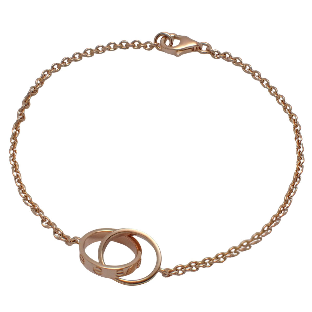 LOVE ブレスレット チェーン ピンクゴールド K18PG 4.2g