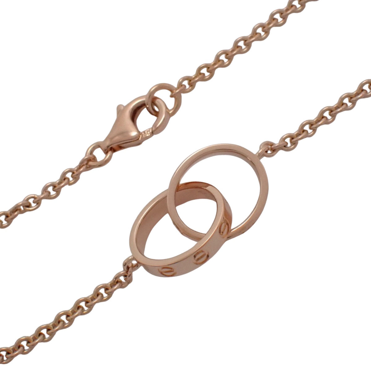 LOVE ブレスレット チェーン ピンクゴールド K18PG 4.2g