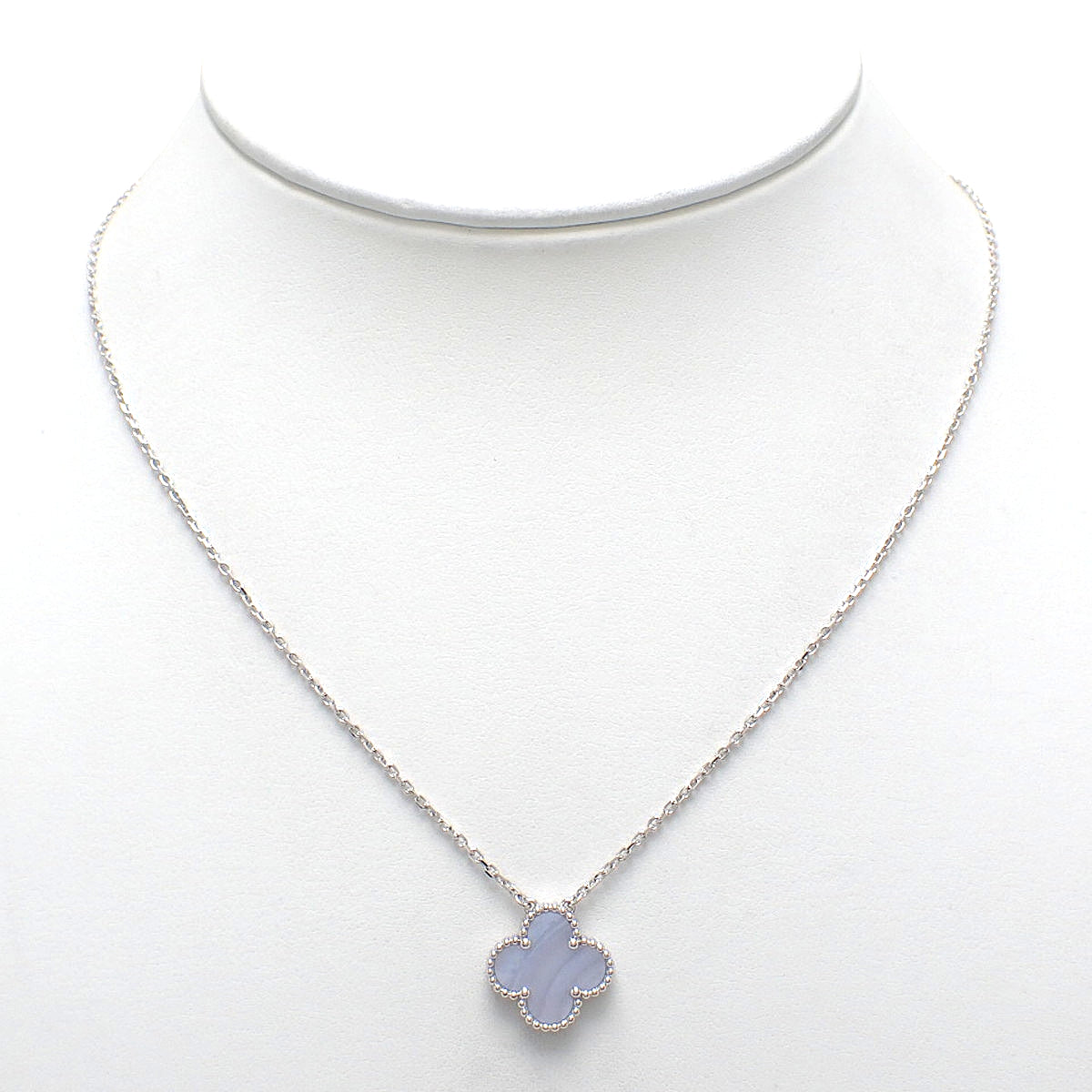 Vintage Alhambra Pendant, Chalcedony, White Gold, K18WG, 5.2g