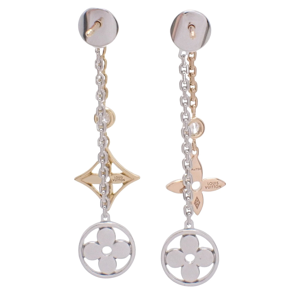 Monogram Idylle Double Chain K18 Yellow Gold Pink Gold White Gold 6.8g