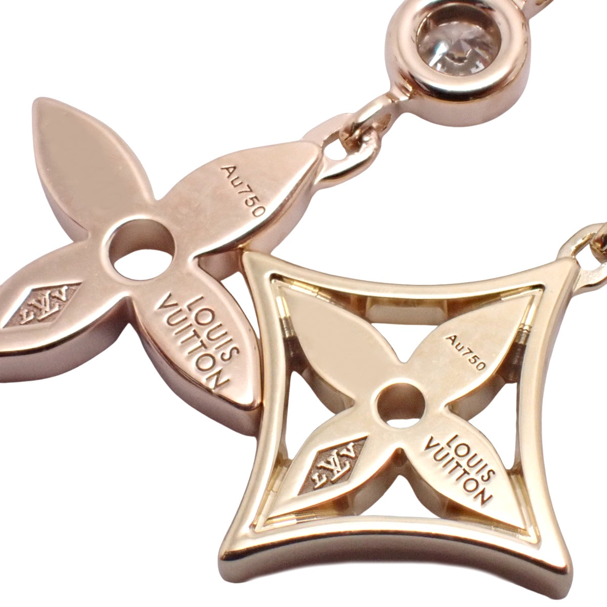 Monogram Idylle Double Chain K18 Yellow Gold Pink Gold White Gold 6.8g