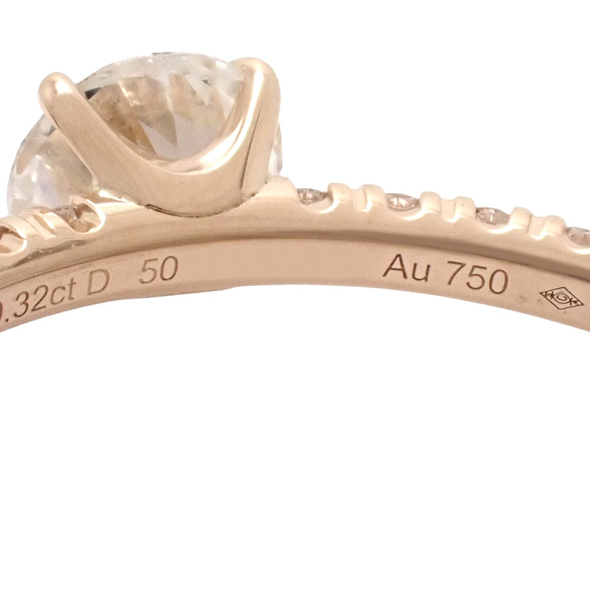 Cartier Etincelle Solitaire Ring Diamond D0.32 Pink Gold K18PG 50 1.3g