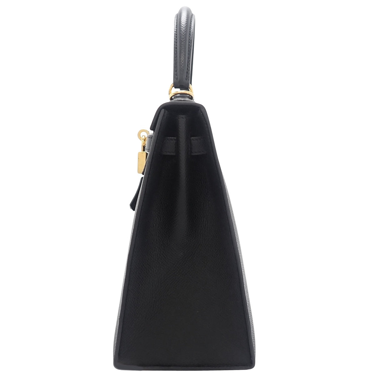 Kelly 25 (Sellier) Veau Epsom Black Gold Hardware B stamp