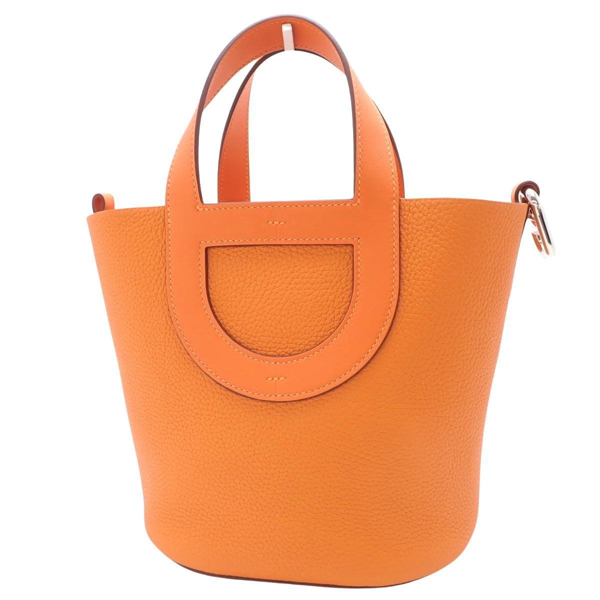 In the Loop 18, Taurillon Clemence, Palladium Hardware, Orange, W stamp
