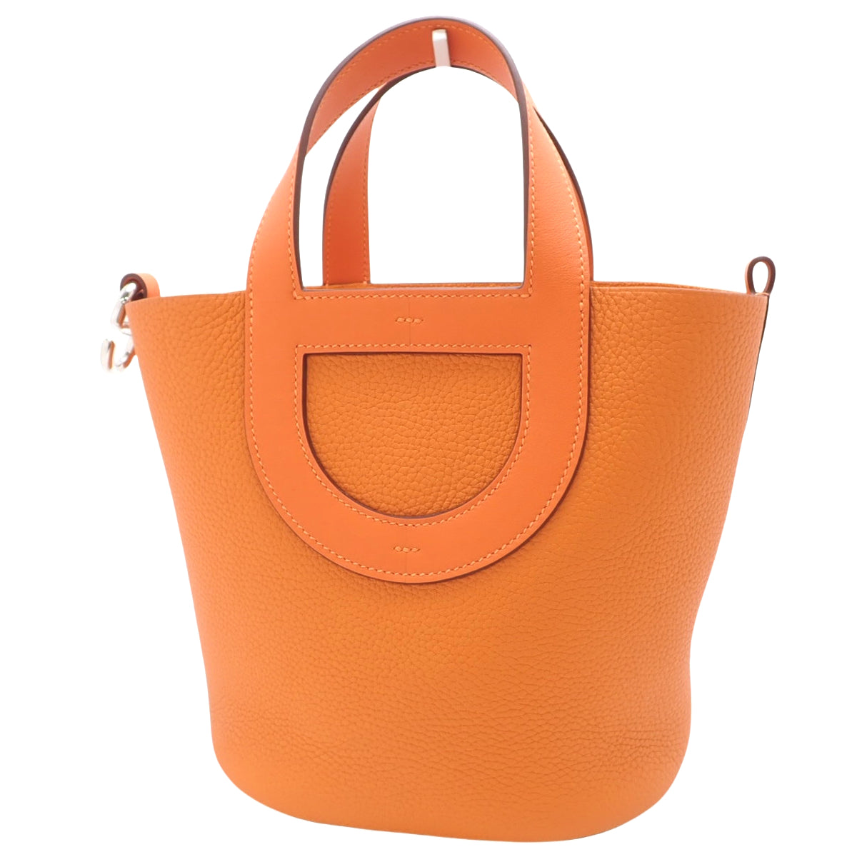 In the Loop 18, Taurillon Clemence, Palladium Hardware, Orange, W stamp