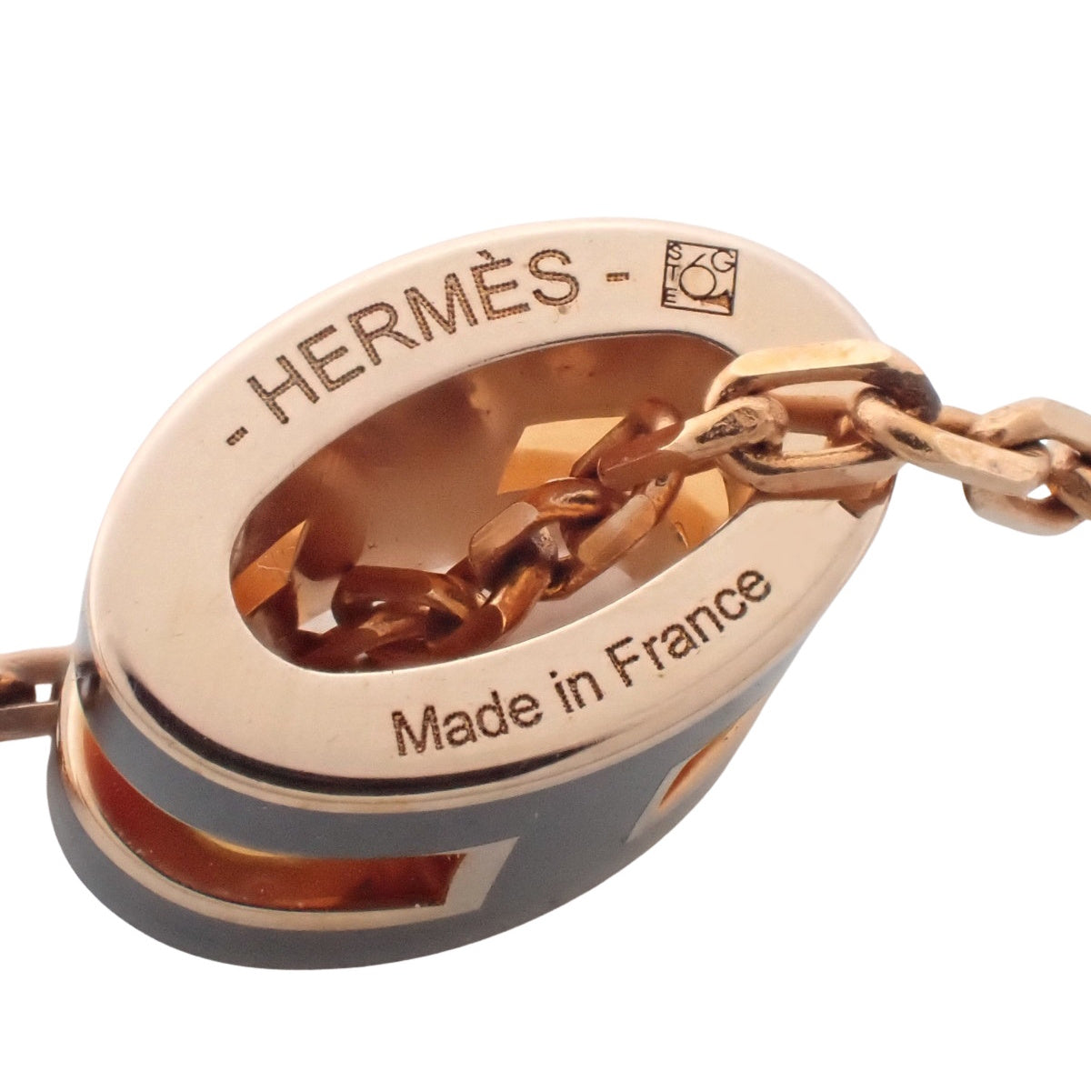 Pop H Mini pendant in metal with gold plating