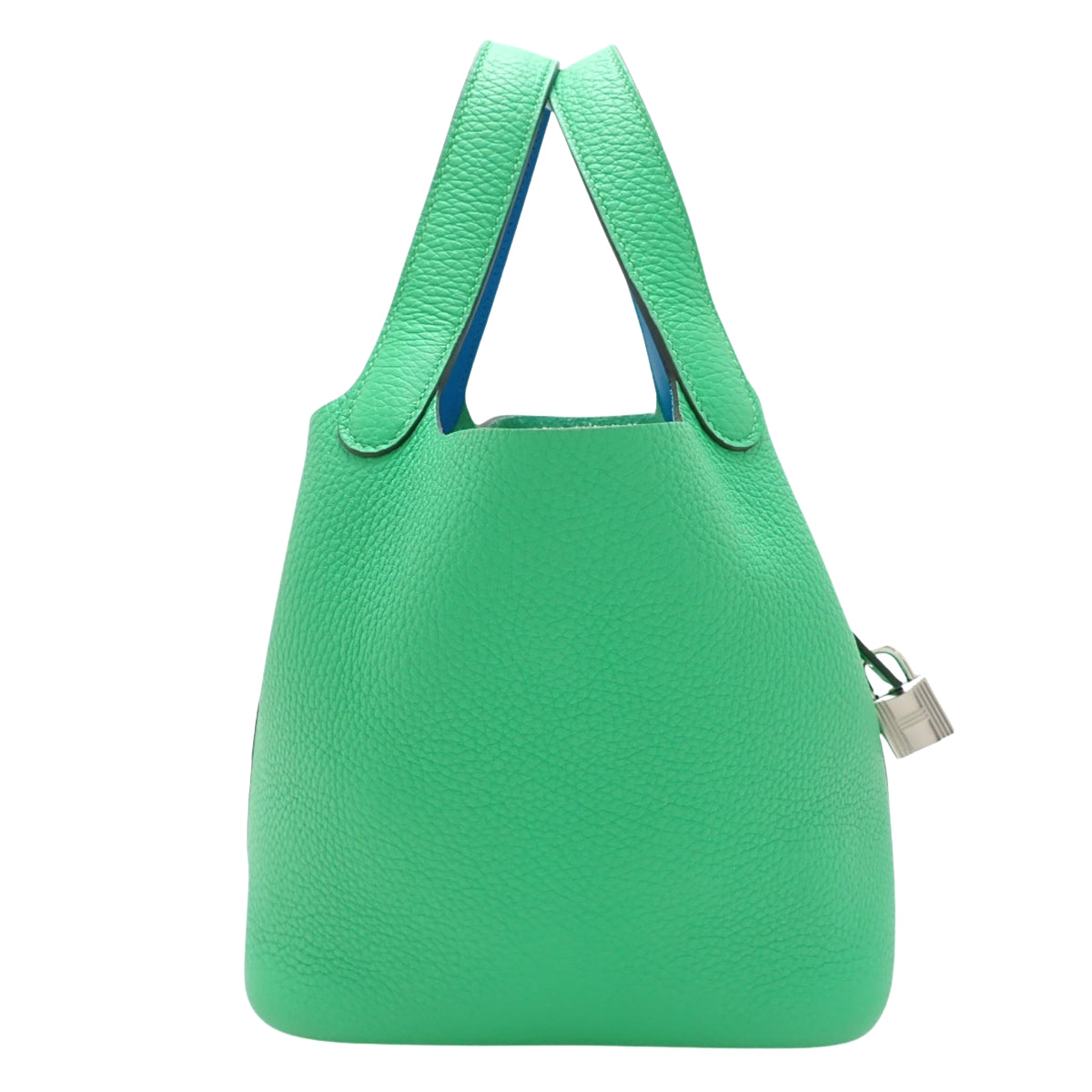 Picotin Lock Eclat PM Taurillon Clemence Veau Swift Vert Comique/Bleu Frida 银扣 U刻印