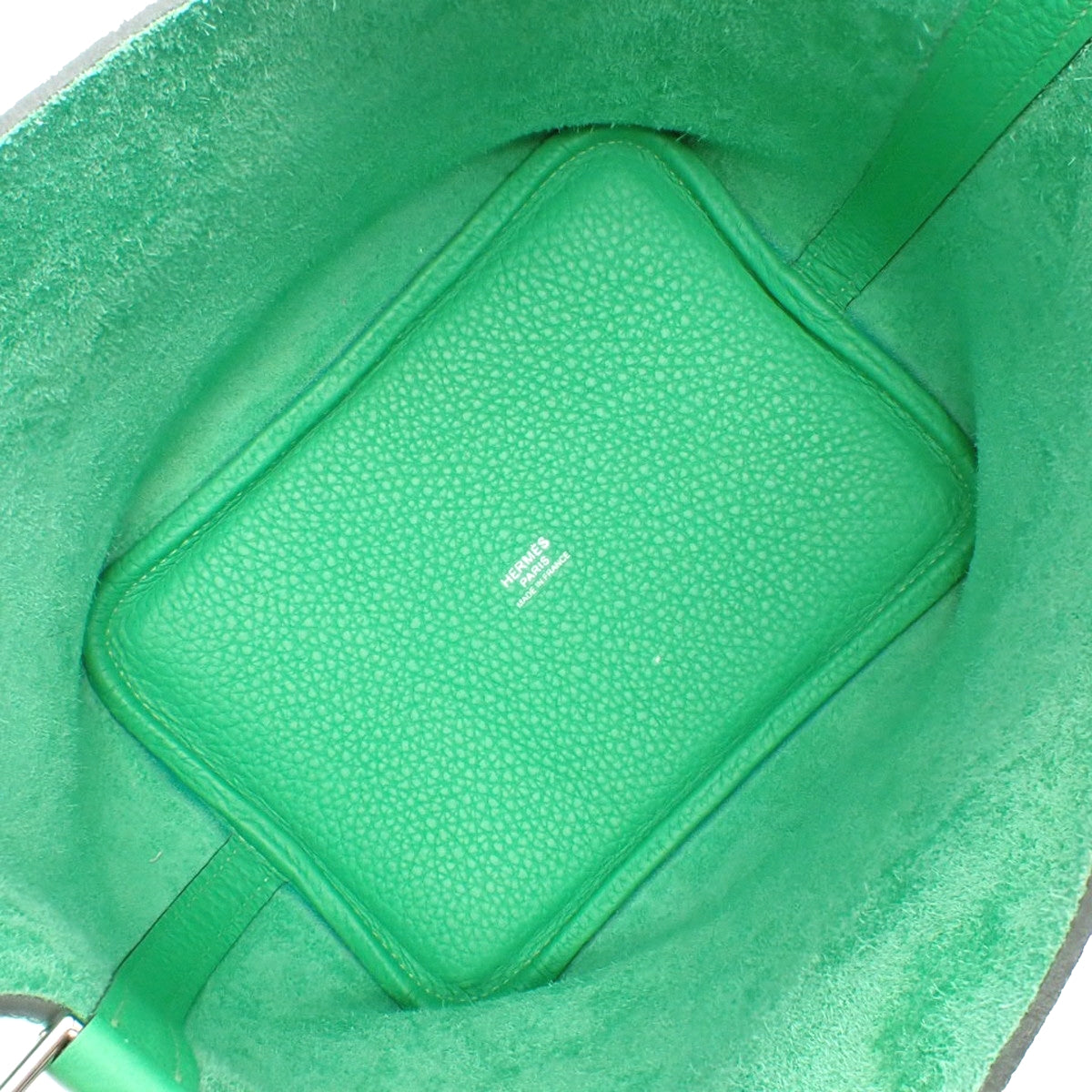 Picotin Lock Eclat PM Taurillon Clemence Veau Swift Vert Comique/Bleu Frida 银扣 U刻印