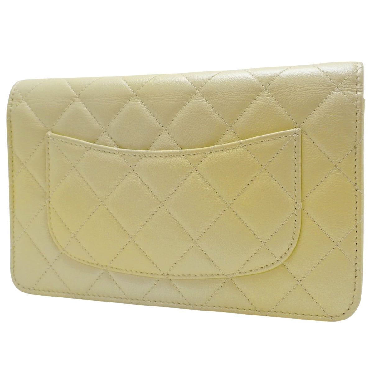 マトラッセ ココマーク チェーンウォレット レザー イエロー