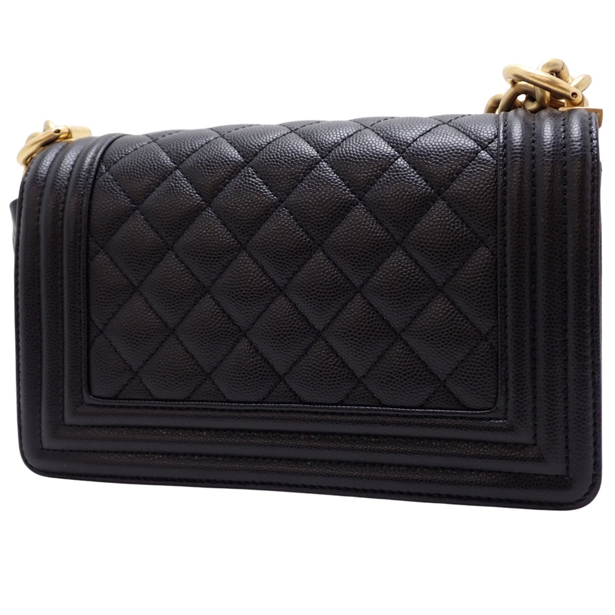 ボーイシャネル ココマーク チェーンショルダーバッグ キャビアスキン ブラック 肩掛け 斜め掛け