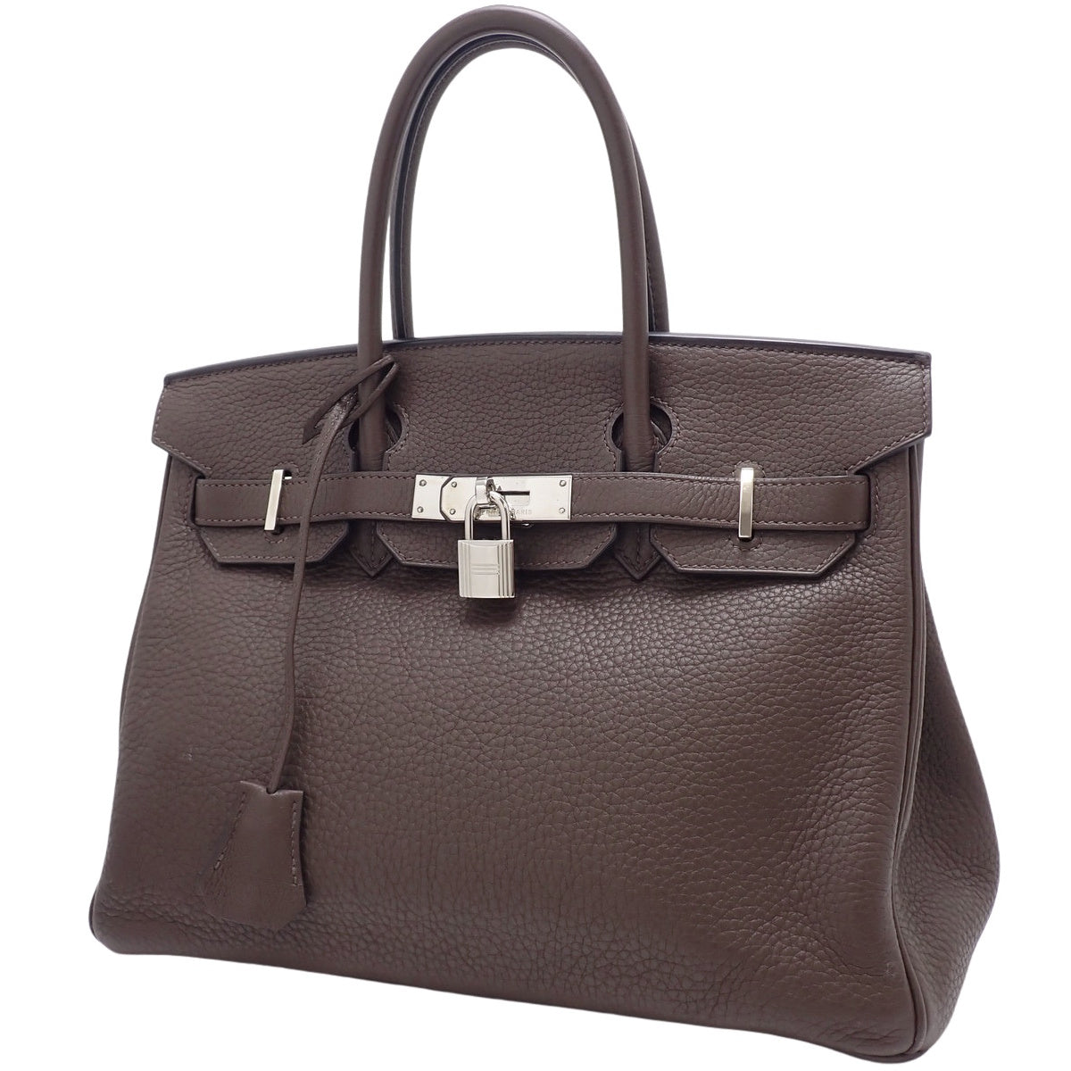 バーキン30 トリヨンクレマンス パラジウム金具 ショコラ シルバー金具 □L刻印