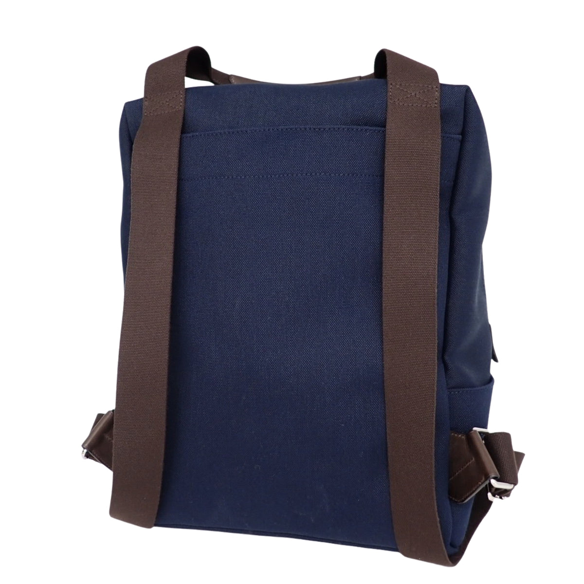 Sac de Pansage Groom 人字纹帆布 小牛皮 海军蓝 棕色 银扣