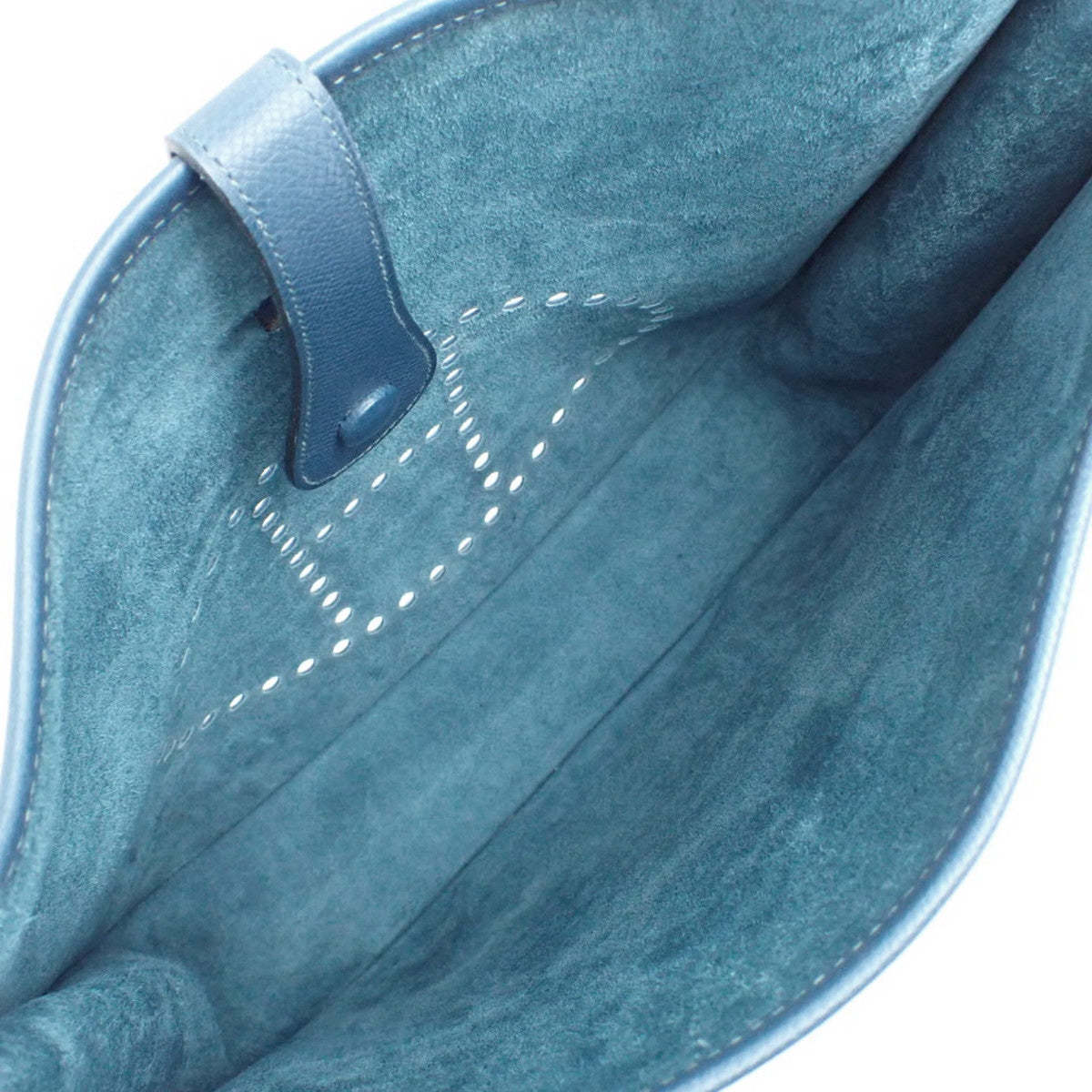Evelyne III GM Veau Epsom Bleu Tonnerre Silver Hardware □L stamp