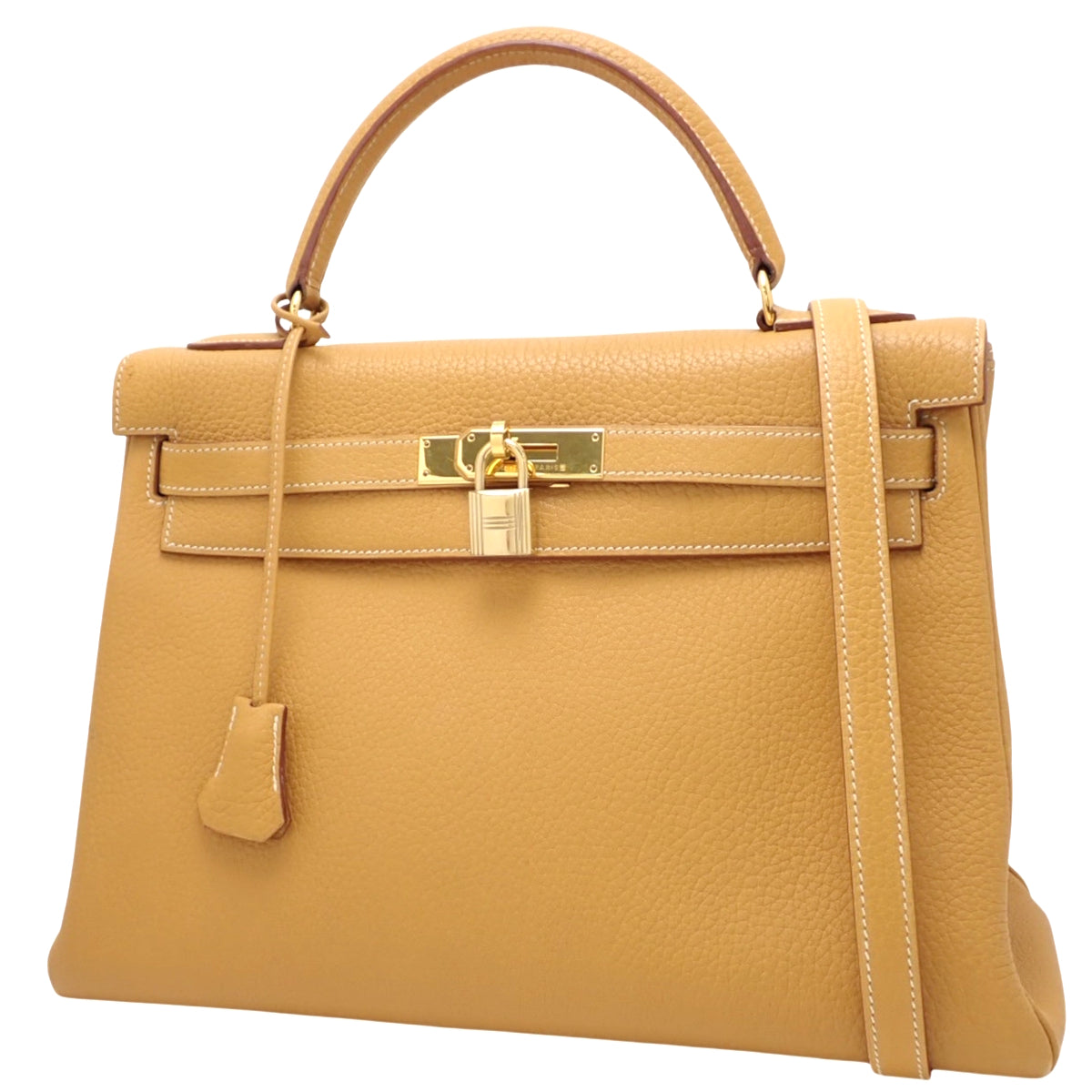 Kelly 32 (Retourne) Ardennes Natural Gold Hardware □A stamp