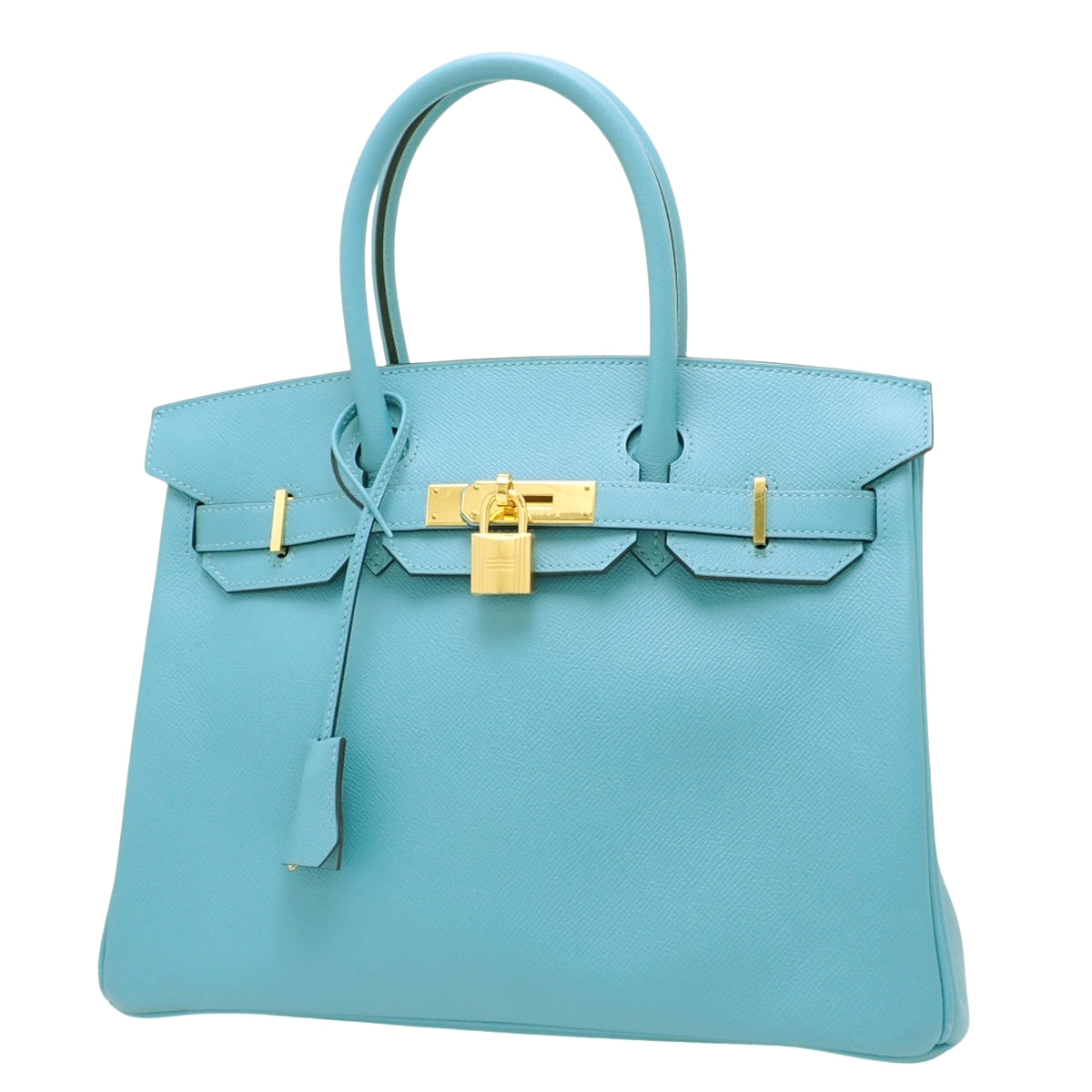 バーキン30 ヴォーエプソン ブルーノール ゴールド金具 D刻印