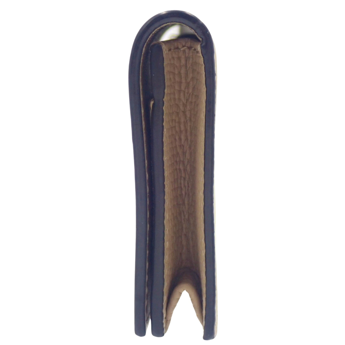 Anagram business card holder in calfskin SAND C821M97X03