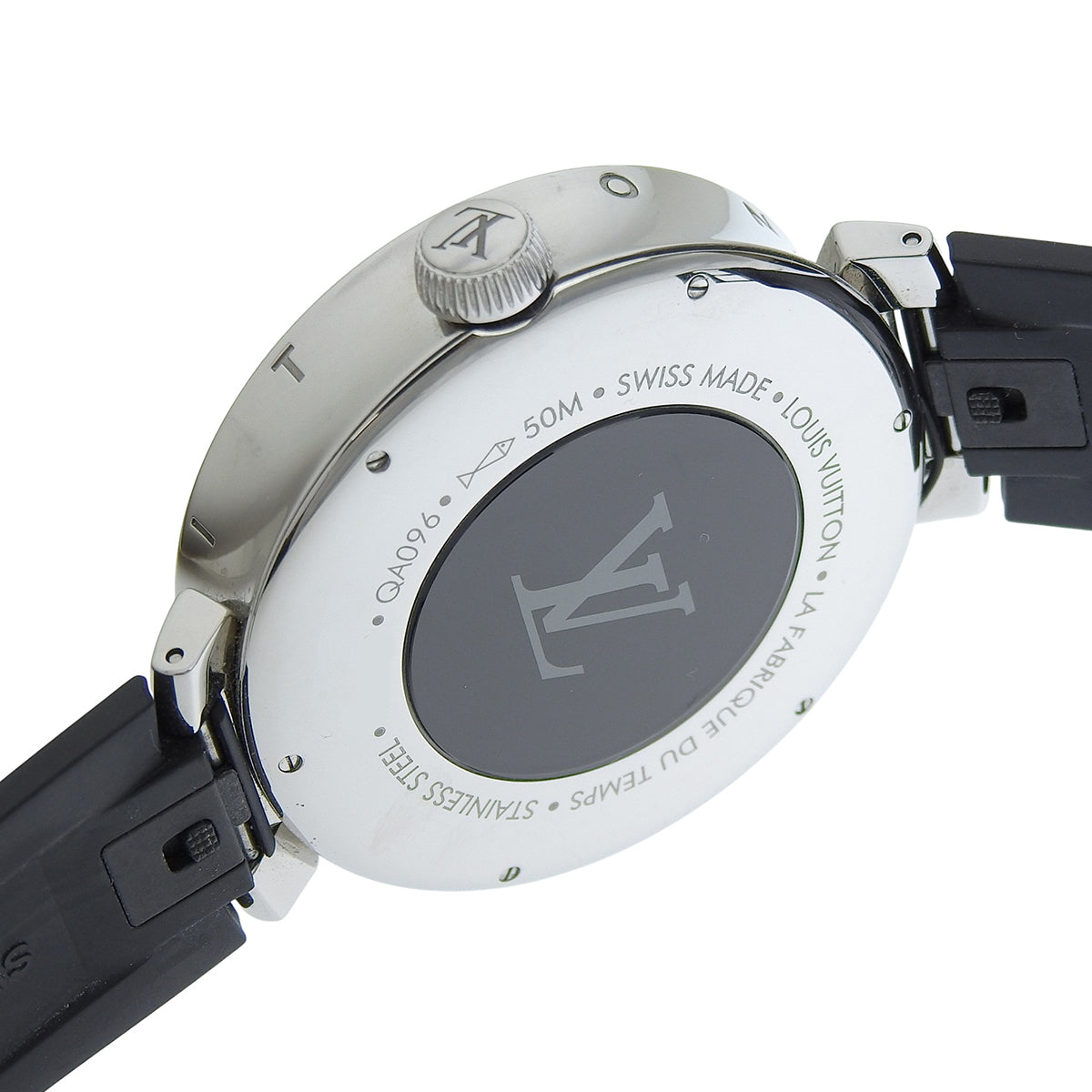 タンブール ムーン デュアルタイム GMT QA096Z SS/ラバー シルバー クオーツ メンズ