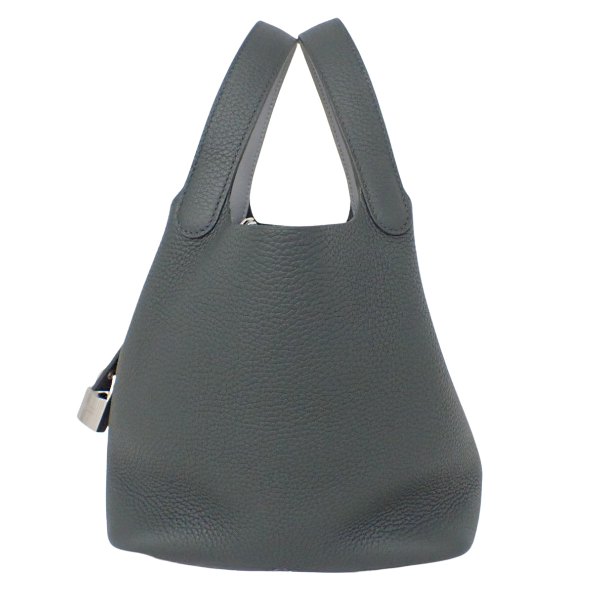 【未使用】Picotin Lock Eclat PM Taurillon Clemence Palladium 金属件 翠绿红树林 灰麻 K刻印
