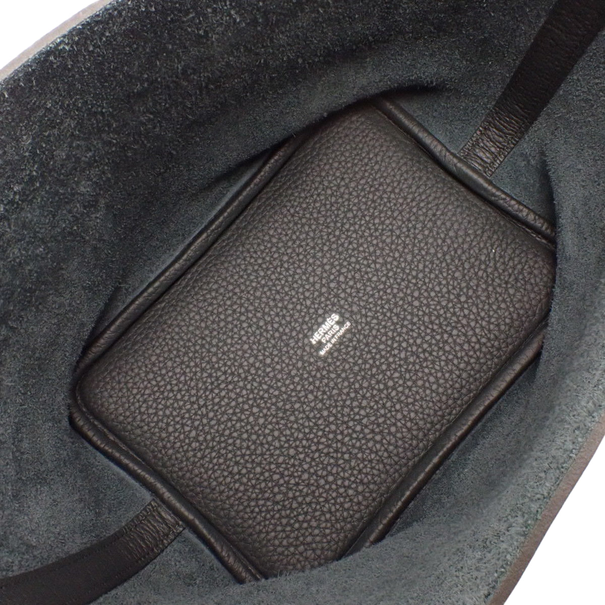 【未使用】Picotin Lock Eclat PM Taurillon Clemence Palladium 金属件 翠绿红树林 灰麻 K刻印