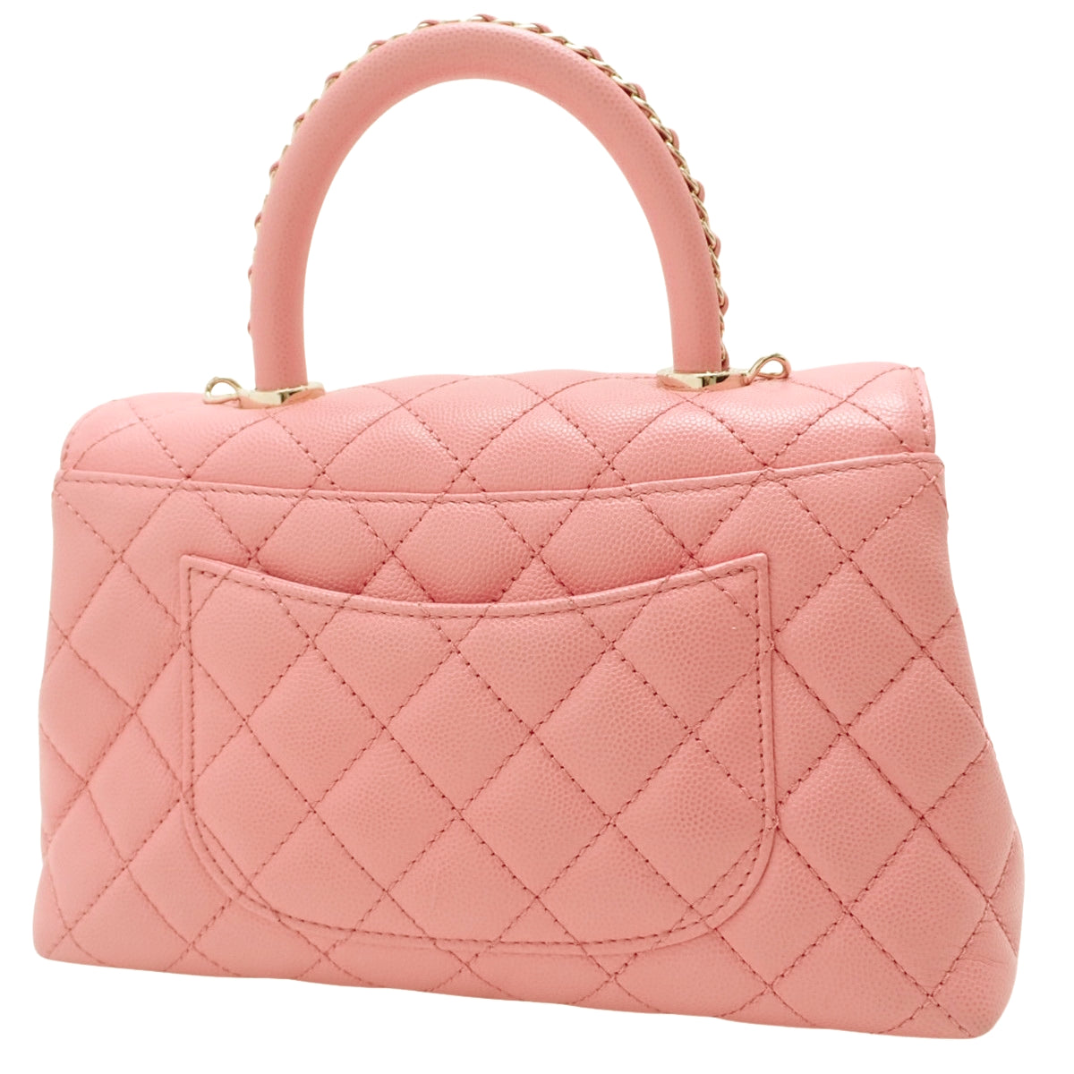 Matelasse Coco Handle XS Caviar Skin Pink A92990