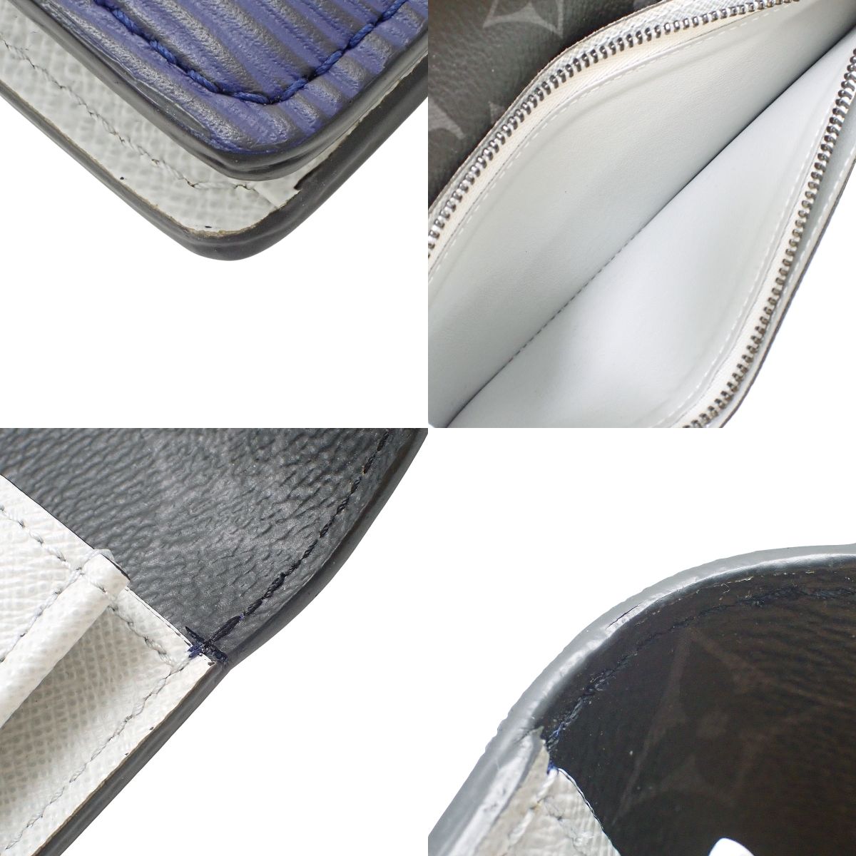Epi/Monogram Eclipse Portefeuille Brazza Navy White M81371