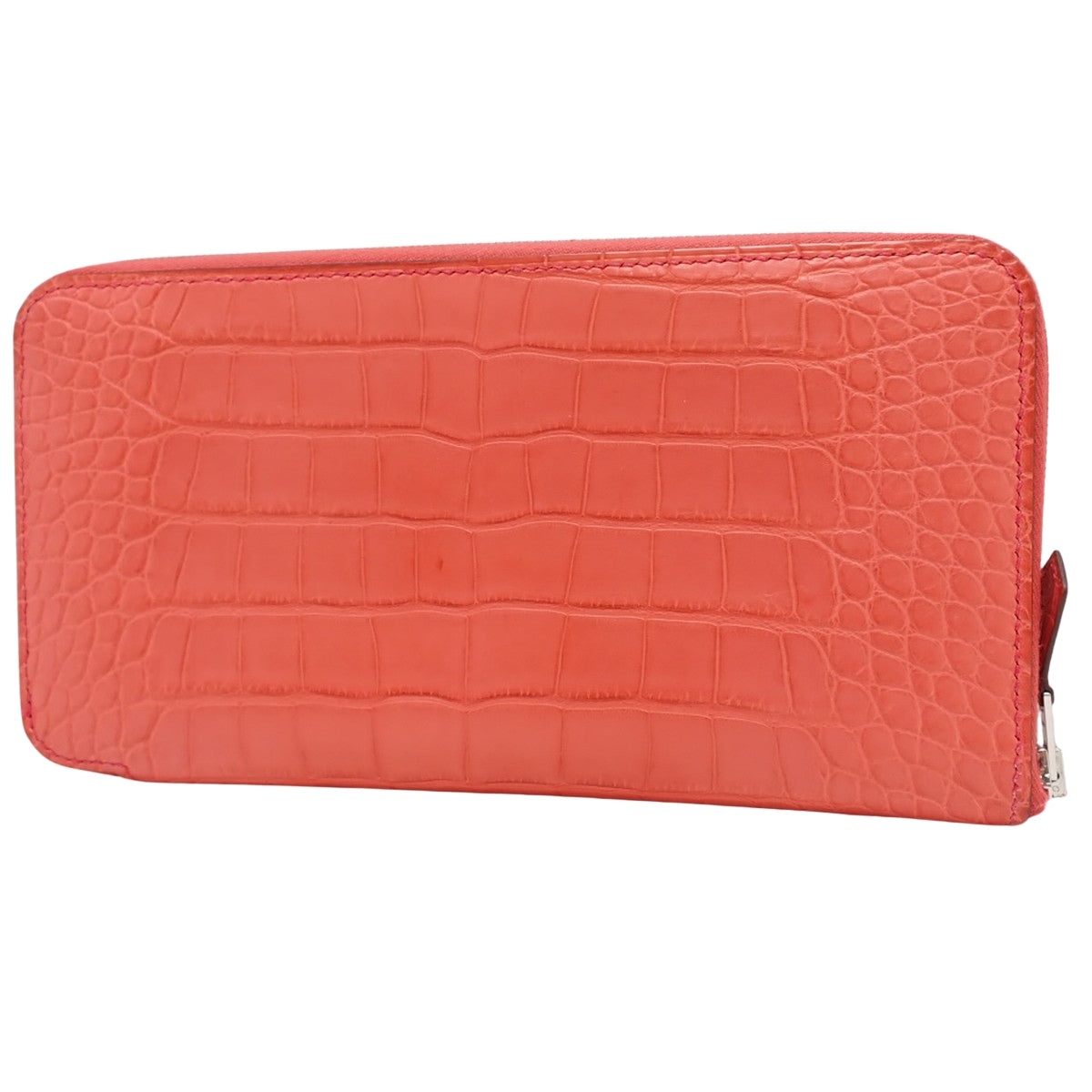Azap Long Classic Simplify Alligator Mat Crocodile Bougainvillea Silver Hardware U-engraved