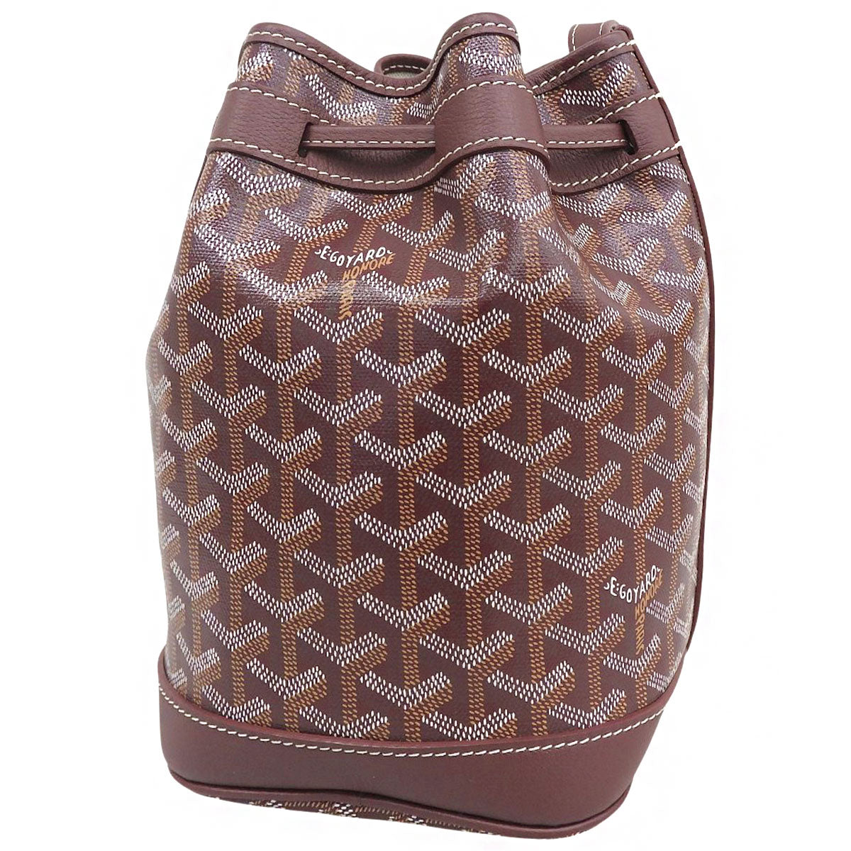 プティ・フロ バケットバッグ ゴヤールディンキャンバス ボルドー