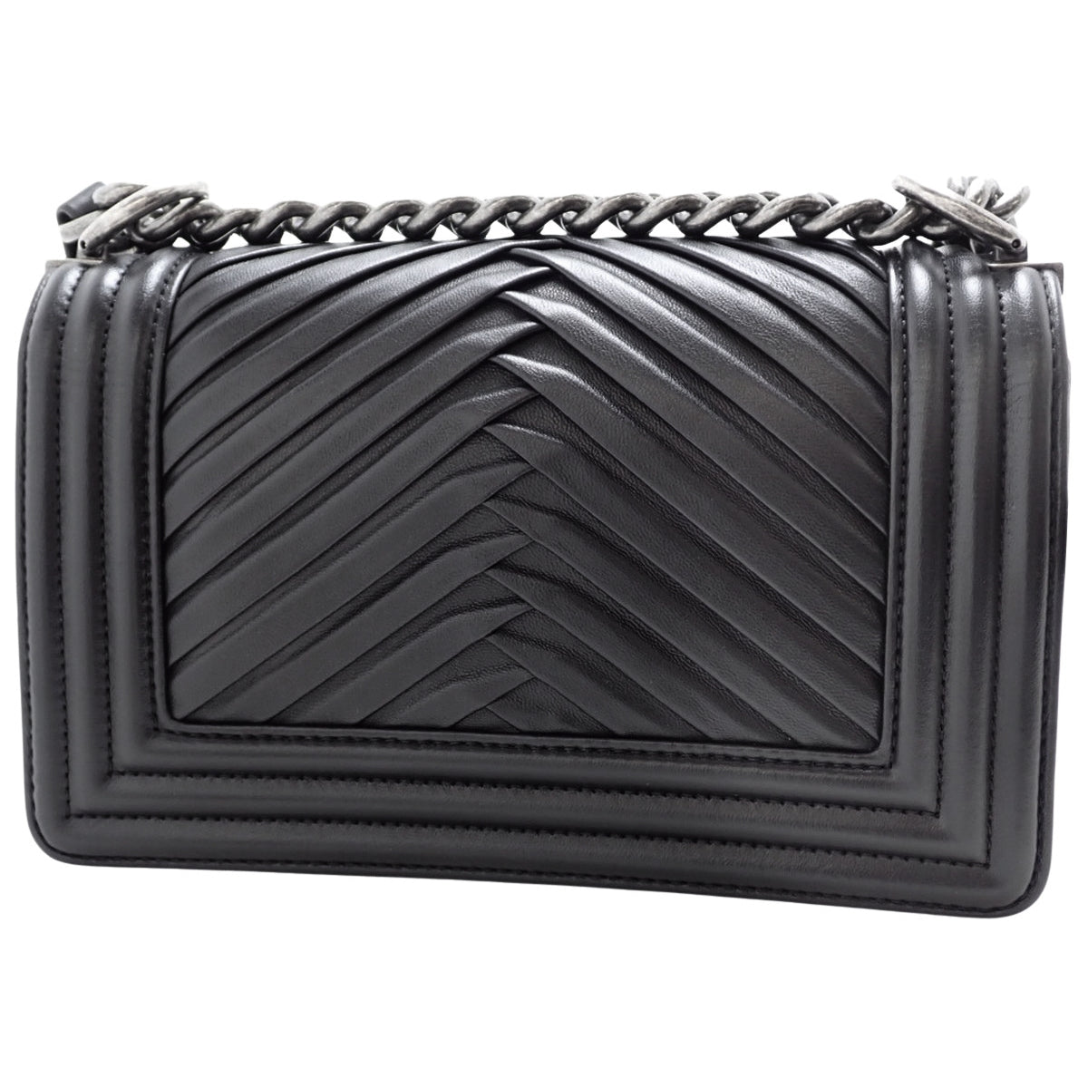 ボーイシャネル チェーンショルダーバッグ ラムスキン ブラック