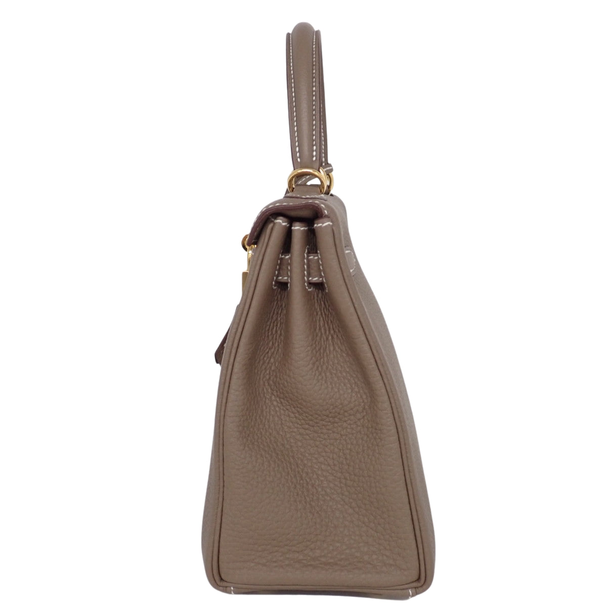 ケリー25 (内縫い) トゴ エトゥープ/エトープ ゴールド金具 U刻印