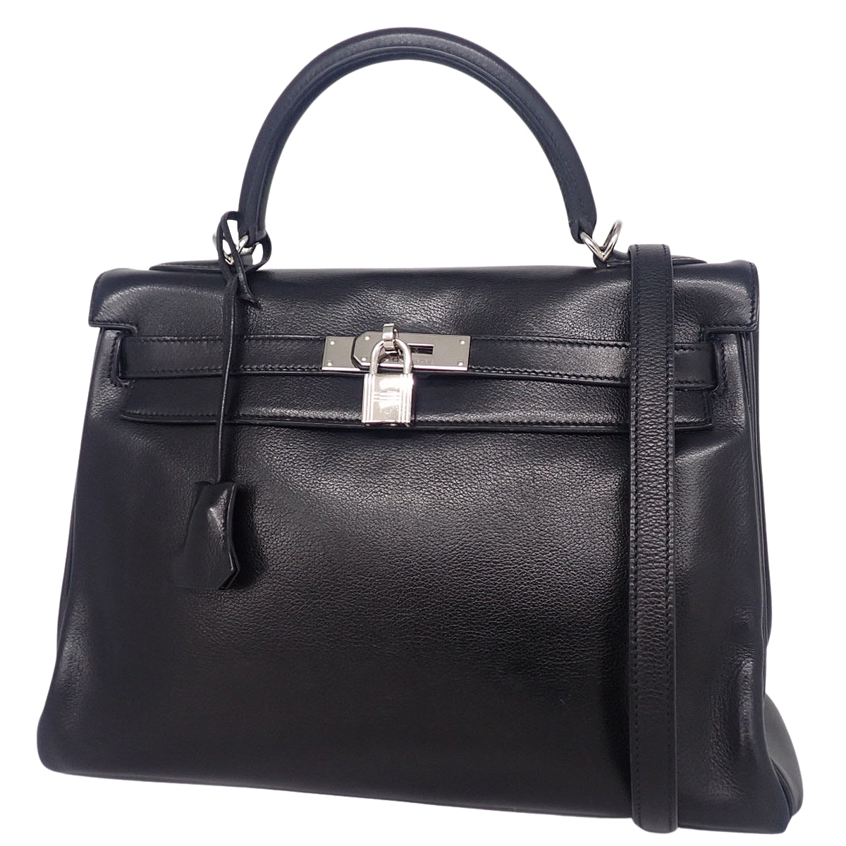 ケリー32 (内縫い) ヴォーガリバー パラジウム金具 ブラック K刻印