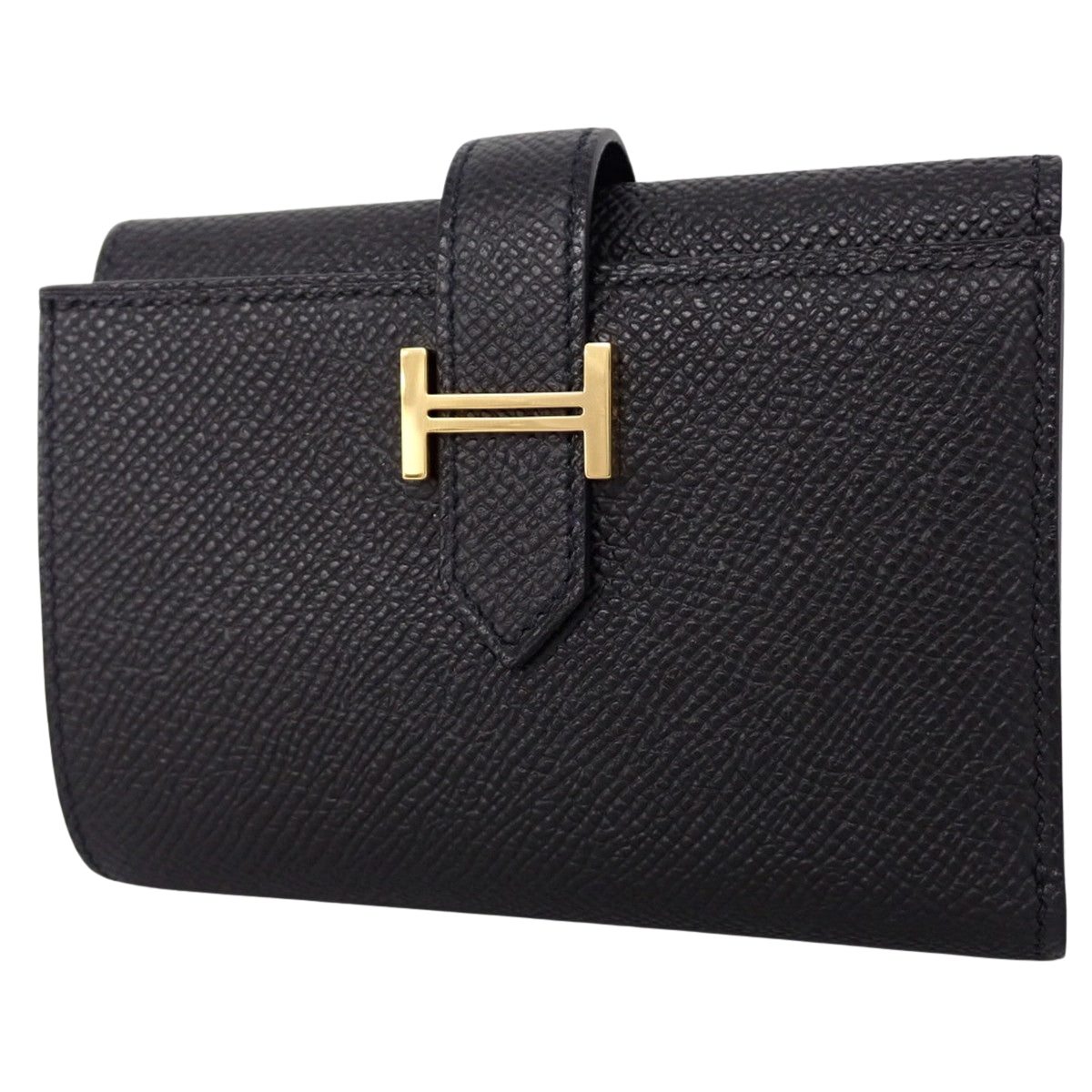 Bearn Combine Veau Epsom Black Gold Hardware W stamp