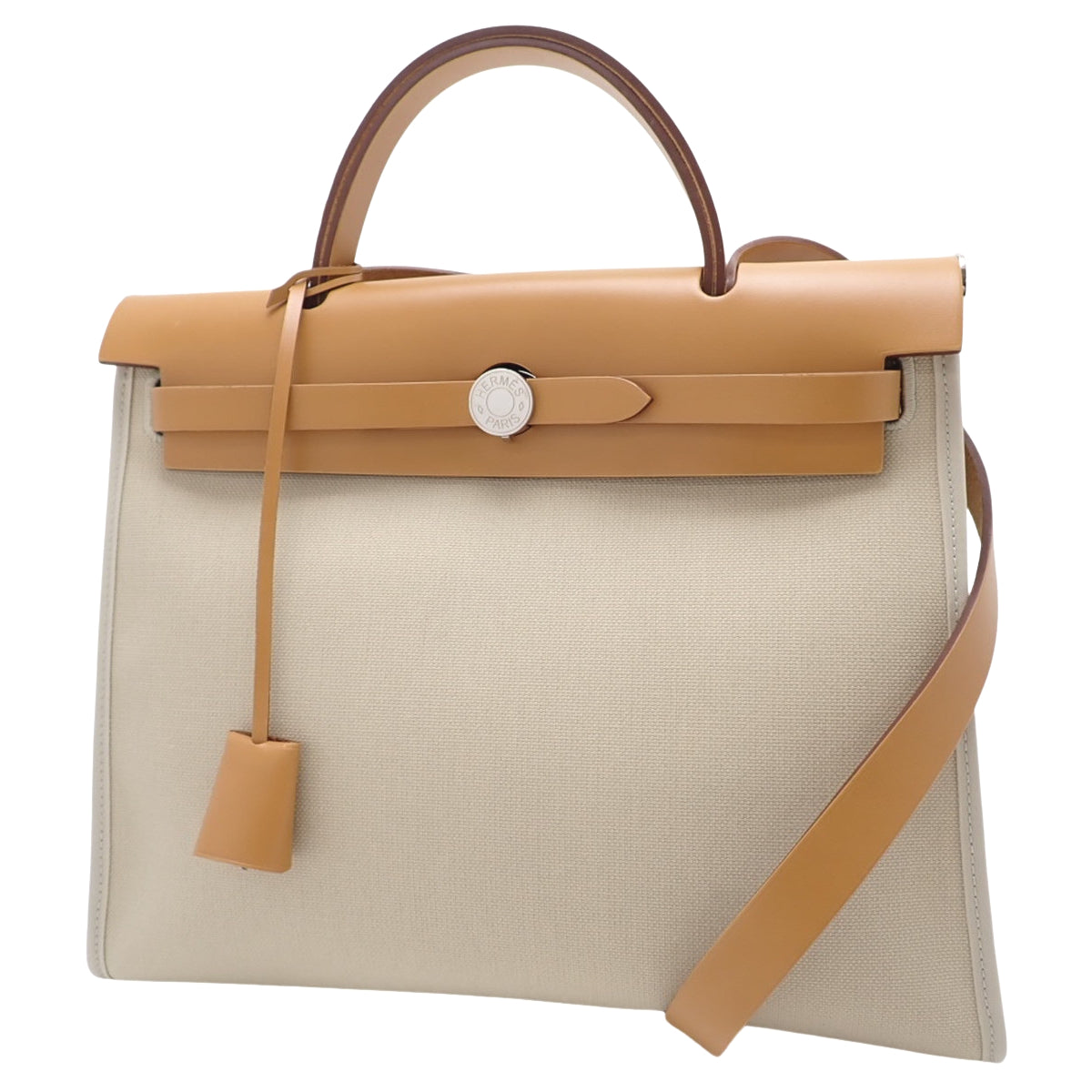 エールバッグジップPM トワルアッシュ ヴァッシュハンター ナチュラルサブレ シルバー金具 D刻印