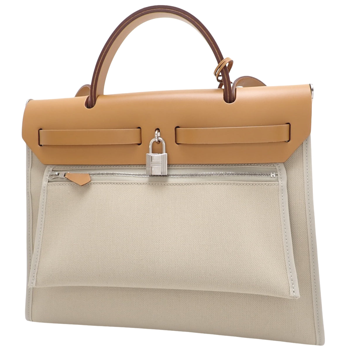 エールバッグジップPM トワルアッシュ ヴァッシュハンター ナチュラルサブレ シルバー金具 D刻印