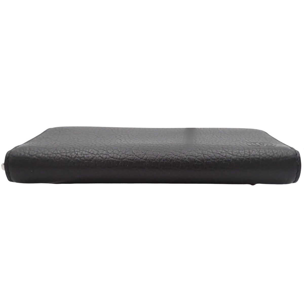 Double G Long Wallet, Leather, Black, 800180
