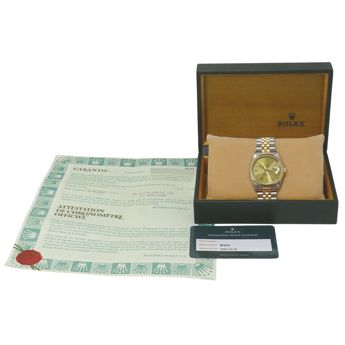 Datejust 16233 YG/SS W-serial Gold Automatic Men's
