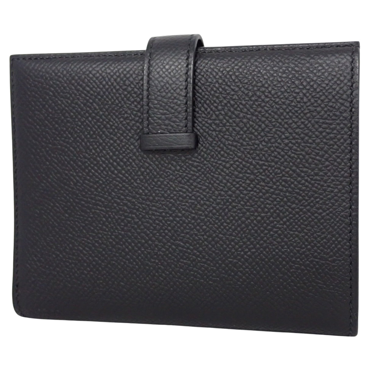 Bearn Compact, Veau Epsom, Black, Gold Hardware, W stamp