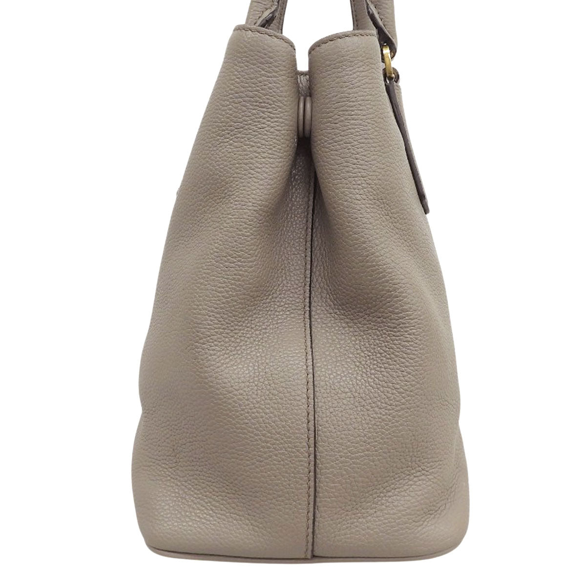 2-Way Leather Handbag Greige