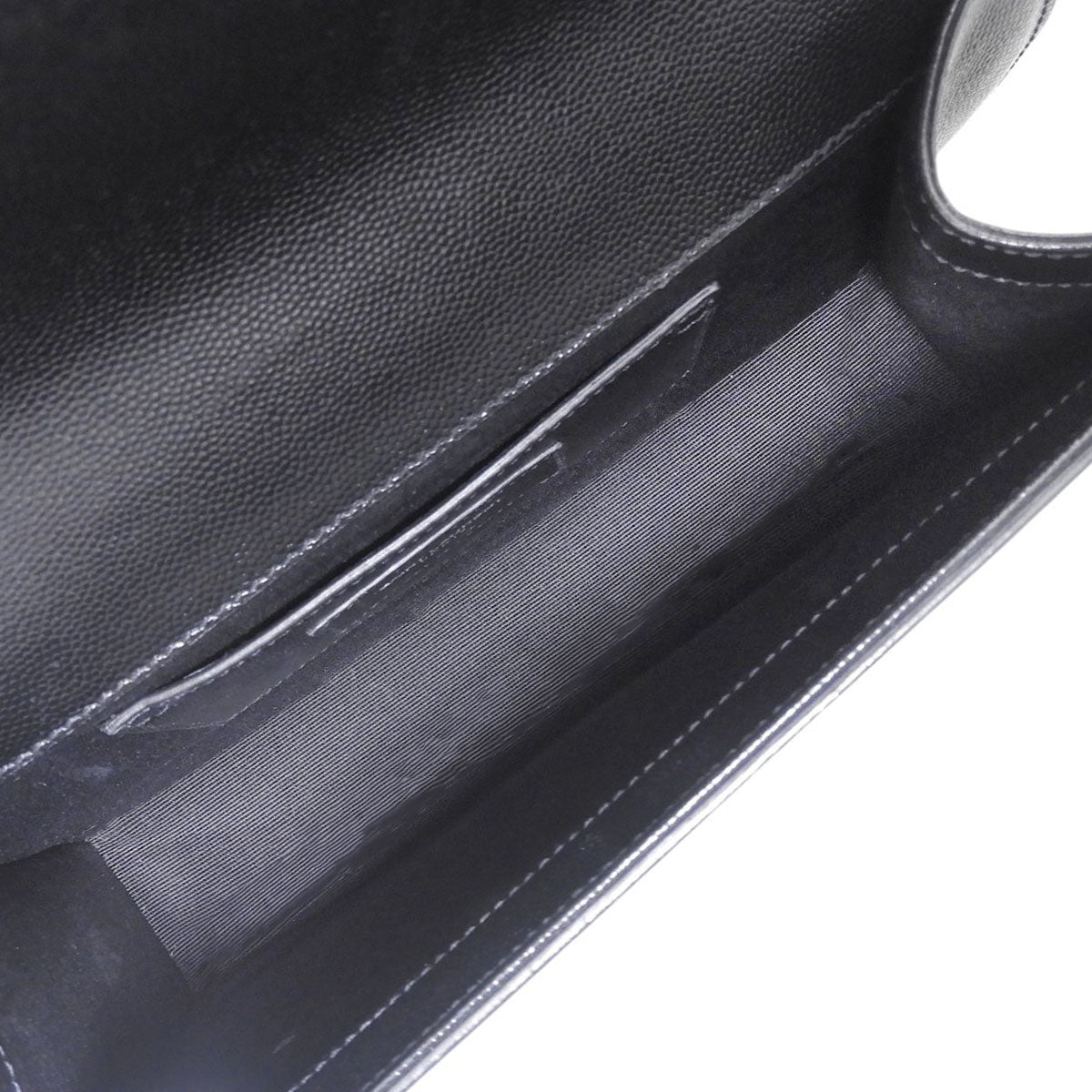 Kate Studs Chain Shoulder Bag Leather Black 364051