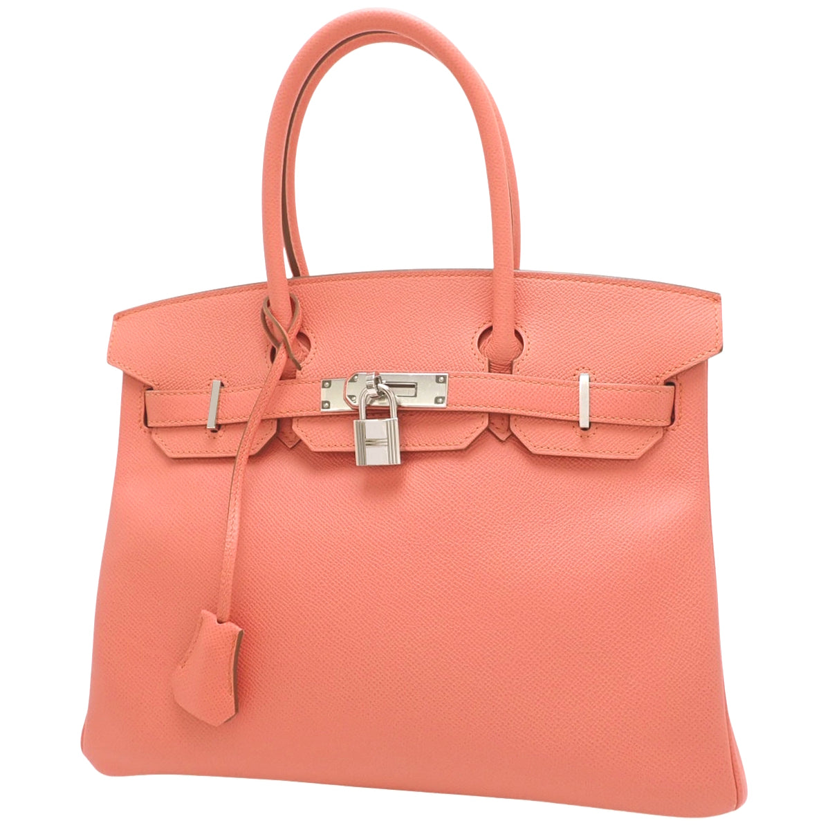 バーキン30 ヴォーエプソン フラミンゴ シルバー金具 □P刻印