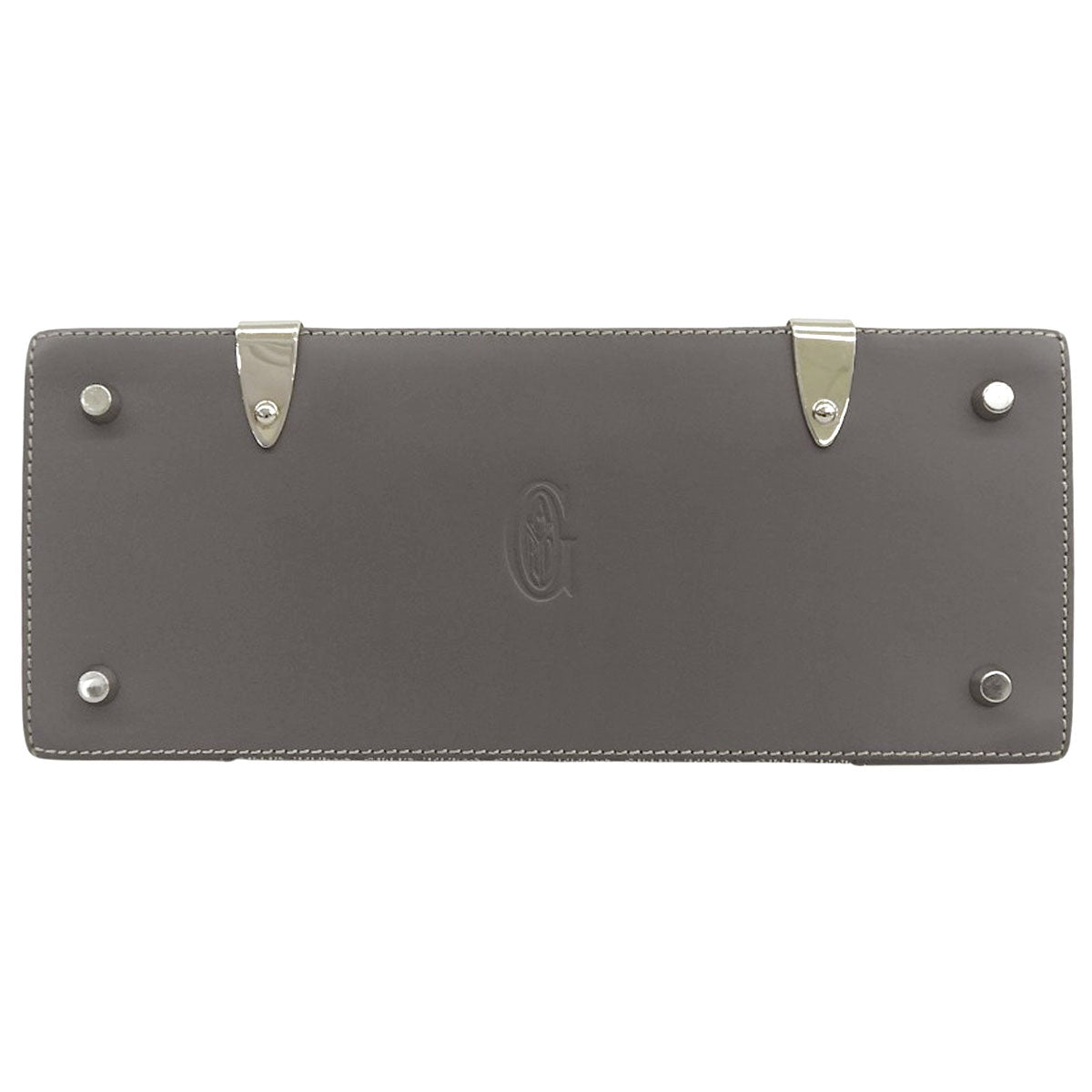 Saigon PM Leather Wood Goyardine Canvas Grey