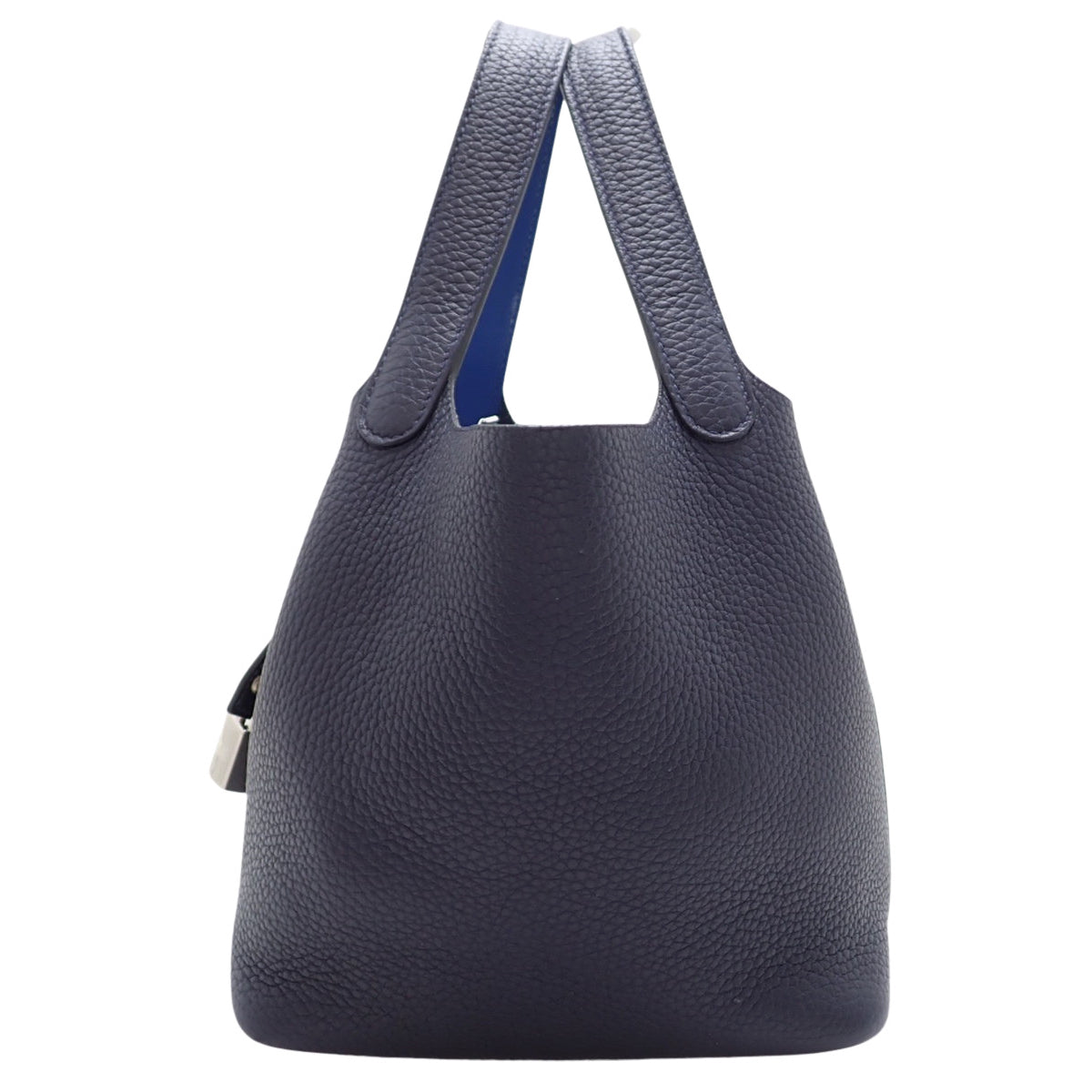 Picotin Lock Eclat PM Taurillon Clemence Swift Blue Nuit Blue France 银扣 Z刻印