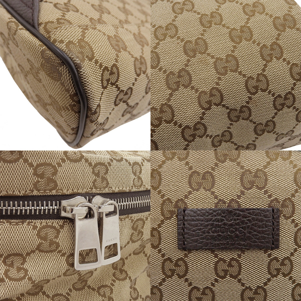 GG Canvas Backpack Beige Brown 449906